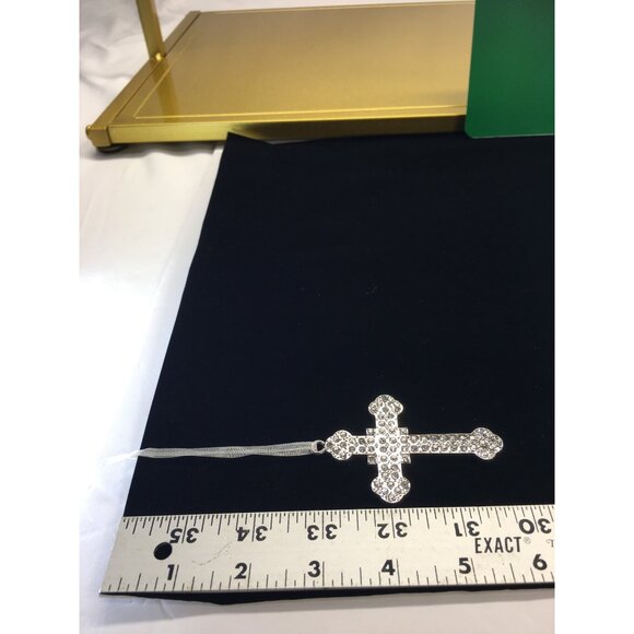 Rhinestone Crystal Cross Pendant Hanging Ornament Religious Gift - Picture 13 of 14